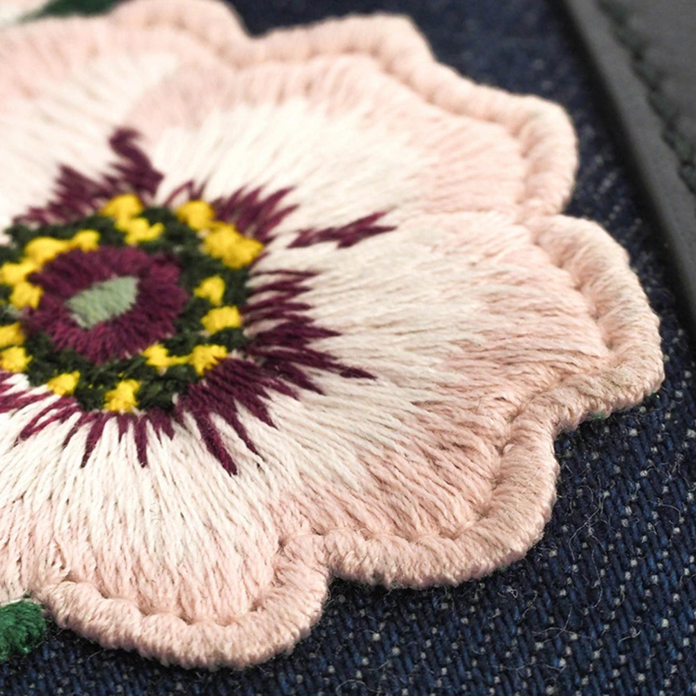 Gucci Handbag Embroidered Tiger Flower Limited Edition Embroidery Blue Black - Picture 6 of 6